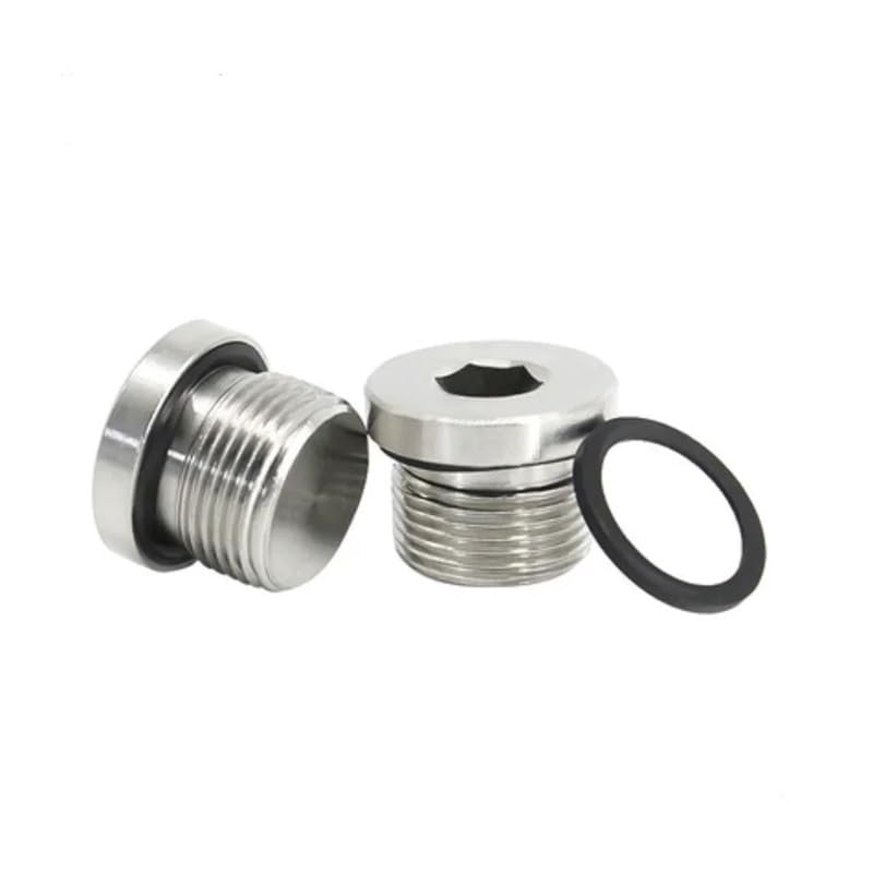 1個 メトリックオスねじ304ステンレススチール六角ソケット EDシーリングリングフランジインナー六角ボルトオイル水パイプ継手BIA