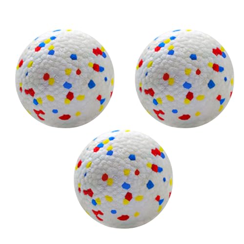 Dog Toy Balls 2.5 Inch, Indestructible Dogs Tennis Balls 3 Pack for Aggressive Chewers, Durable Interactive Toys for Large and Medium Dogs, Perfect for 2.5 Inch Dog Ball Launcher (ETPU Material)