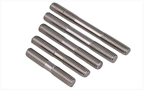 Ochoos GB901 316 Stainless Steel Screws Double-Headed Screw rods Studs M6 M8 M10 M12 Bolts Double-Headed Screws Teeth - (Dimensions: M6X140 6pcs)