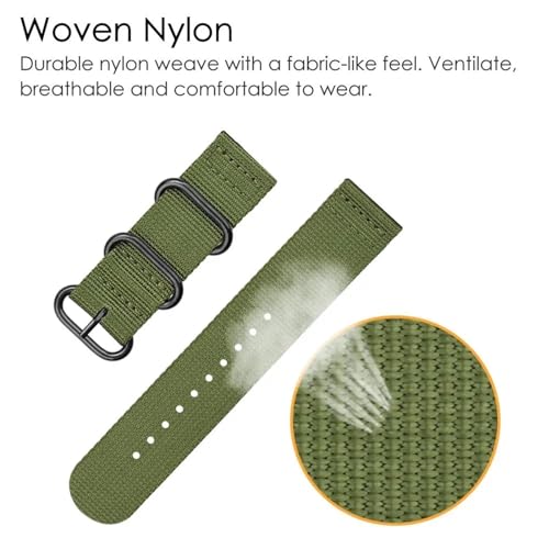 Correa de nailon 22mm evita sudor en Garmin Vivoactive 4 7