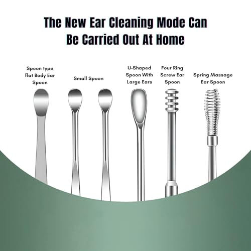 Image of 10 in 1 Nail Clipper Set with Ear Cleaner - Stainless Steel Manicure Pedicure Kit for Men & Women | Fingernail & Toenail Clippers, Nail File, Tweezers | Portable Travel Grooming Kit (Green)