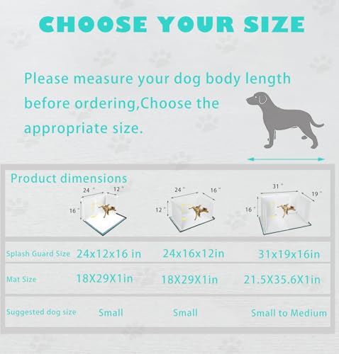 Dog Litter Box with High Walls,Indoor Dog Potty for Small to Medium Dogs Like Corgie French Bulldog,etc.No Spill Silicone Pee Pad Holder Tray for Dogs Work with Most Training Pads and Easy to Clean. - Image 6