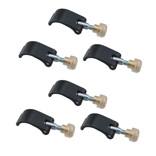 YHXiXi 6pcs Trident Pole Clip Replacement Exterior Quick Flip Locking Clip with Nut and Screw for Hiking Poles Walking Poles Camping Hiking Backpacks Outdoor Repair Preparation 14/16/18 Three Models