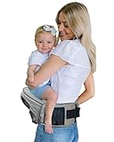 QADENCE Baby Carrier with Hip Seat,Ergonomic Design – Safety Toddler Carrier with Wide Waistband, Secure Buckles, Padded Support, Storage Pockets – for Newborns to 3 Years