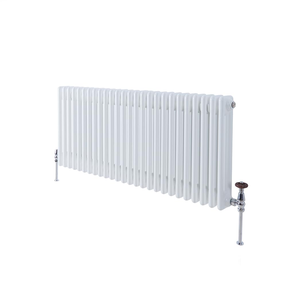 Milano White Windsor Cast Iron Style Horizontal Triple Column Radiator - 500Mm X 1190Mm