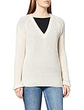 Mango largo Morgan Jersey de Manga Larga y Cuello en V, 202-mluki Suéter pulóver, Marfil, M para Mujer