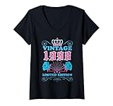 Womens Vintage 27th Birthday Decorations Vintage 1998 27 Years OldV V-Neck T-Shirt