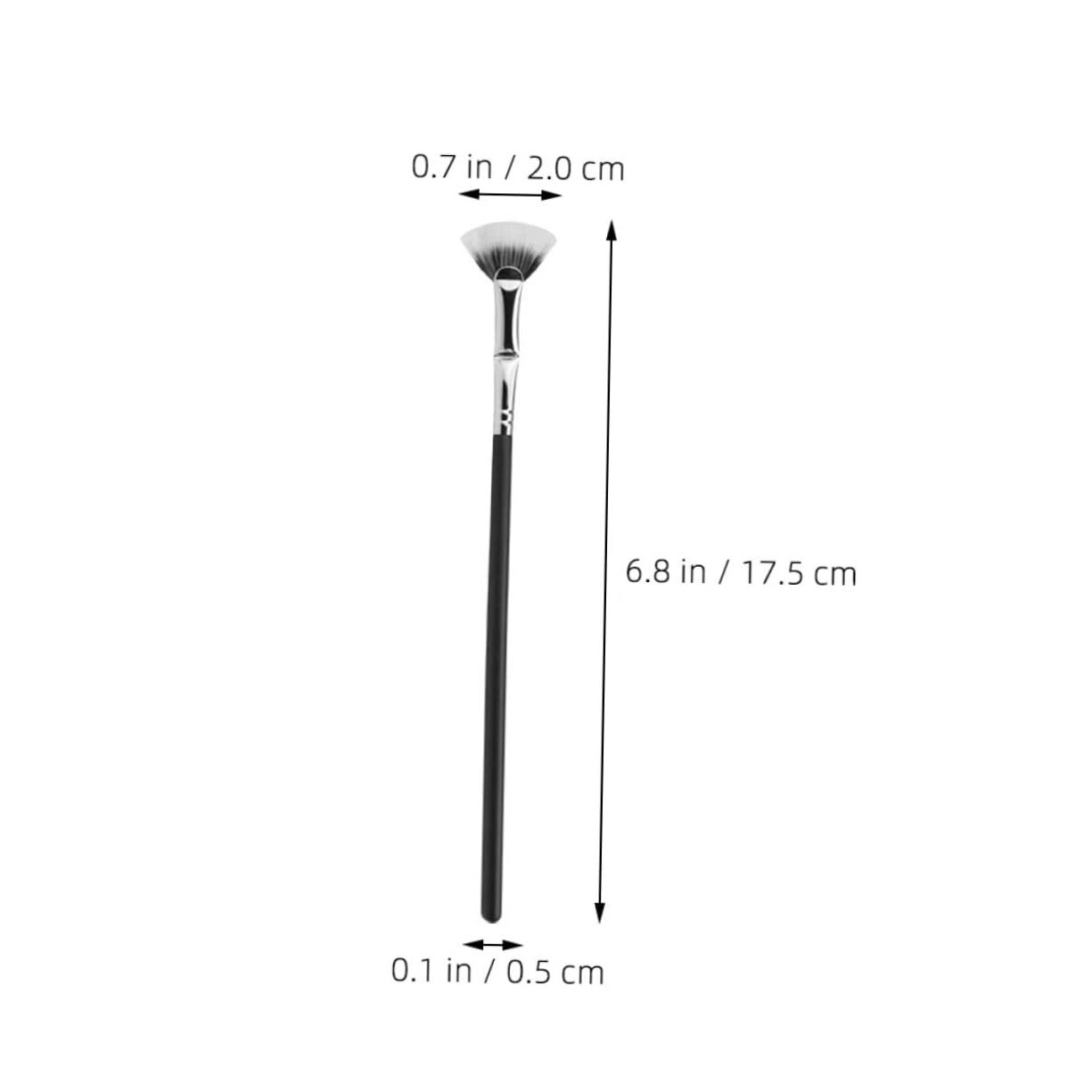 FOMIYES Fan Shaped Mascara Brush for Lash Extensions 3pcs Soft Bristles Easy to Use