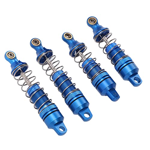 Ammortizzatore a Molla RC, Set di Ammortizzatori a Molla RC Elastici in Lega di Alluminio 4 Pezzi Compatibile per Camion Losi Mini T 2.0 2WD 1/18(blu)