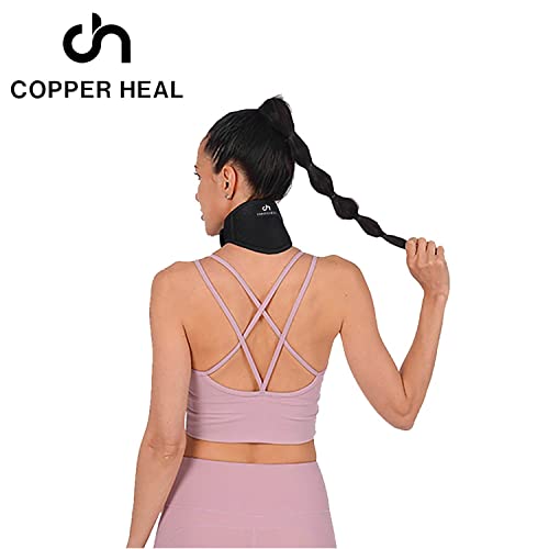 A cinta de suporte para o pescoço COPPER HEAL relaxa e ajuda com as dores Aquecedor de pescoço ajust