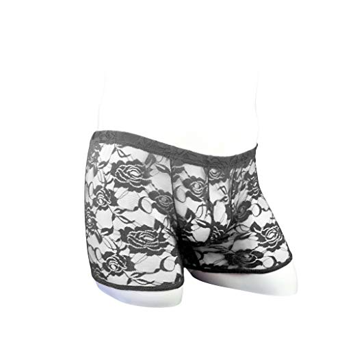 Transparent Lace Boxers Boxer Shorts Underwear for Sissy Boys3