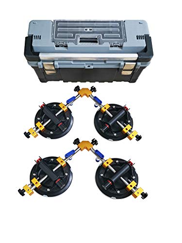 ZUOS Right Angle 90 Degree Countertop Seam Setter with 8" Suction Cup for Seam Joining & Leveling/Professional Countertop, granite, (8"Right Angle Seam Setter (2 Pcs)