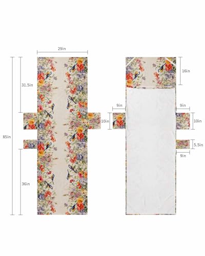 Vintage Flowers Beach Lounge Chair Towel Cover, Soft Chaise Lounge Towel with Side Pockets Patio Pool Chairs Cover for Beach/Pool Sunbathing 29x85 Spring Floral Botanical Rustic Pastoral