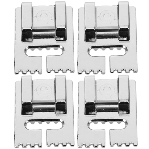 ibasenice 4 piezas pies de prensatelas de metal para máquina de coser