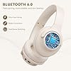 KVIDIO Bluetooth Headphones Over Ear, 65H Playtime Wireless Headphones with Mic, Foldable Lightweight Headset with Deep Bass, Stereo Sound for Travel Work PC phone (Beige) #2