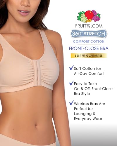Image of Fruit of the Loom Women's Multi-Pack Front Close Sports Bra