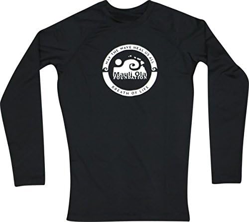 Mauli Ola Foundation Adult Long Sleeve Black / White X-Large Rash Guard