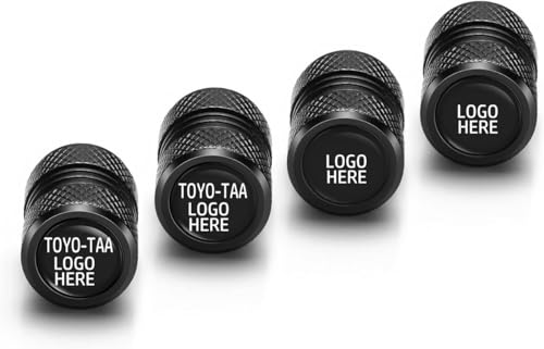 Image of NIVIZEN 4 pcs Car Tyre Valve Caps,Universal Fluorescent Tire Valve Caps for Cars with Logo,Attractive Dustproof Leakproof Car Accessories, Universal for Cars (to-yuo-ta)