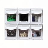 livinbox Plastic Tilt Out Bins Sewing Storage for Arts, Craft sewing supplies, Coffee Pod Holder, Tea bags storage, Dental Tip Out Bin Cabinets, White, FO-306-WT