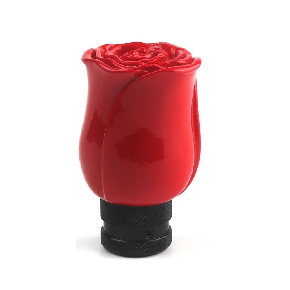 HYASDBWE Universal Flower Appearance Modified Car Shift Knob Sports Shift Lever Head for Manual Auto Parts Gear Shifter Parts(Red)