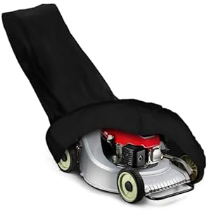 Dokon Rasenmäher Abdeckung Wasserdicht Universal Rasenmäher Abdeckhaube Winddicht UV-Beständiges Robustes Oxford-Gewebe Schutzhülle für Rasenmäher, Rasentraktor Abdeckplane (191x110x67cm) - Schwarz