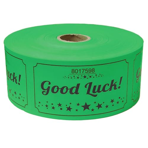 Volokitx 600 Pcs Large Raffle Tickets, Good Luck Raffle Cards with Entry Form for Name, Phone & Email – Perfect for Fundraisers, Raffles, Prize Draws, Events & Classroom Activities – Green