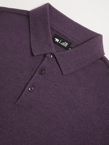 Image of THE BEAR HOUSE Purple Solid Regular Fit Polo