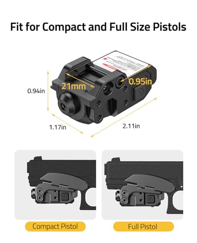 CVLIFE Low Profile Laser Sight for Pistol with Handstop - image 5