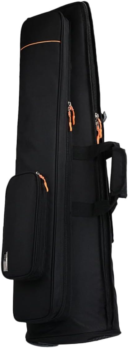 Milisten Durable Trombone Bag Double Shoulder Instrument Storage Backpack with Shockproof Protection for Musicians Oxford Cloth Padded Case