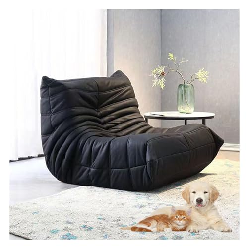 ソファー 一人掛け ビーンバッグチェア 一人用ソファー ソファーベッド 低い椅子 ゲーミングざ座椅子 座椅子 コンパクト 背もたれ クッション 椅子 フロアチェア ソファ 二人掛け イス ハイタイプ ソファー 腰が痛くない座椅子 70*93*95cm 黒-
