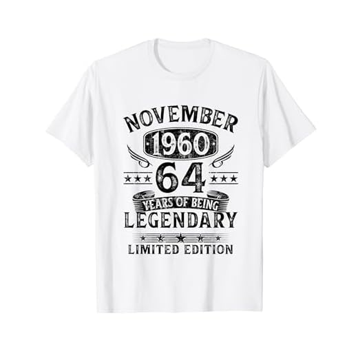 Regalo 64 Años Hombre Mujer Fabricado En Noviembre 1960 Camiseta