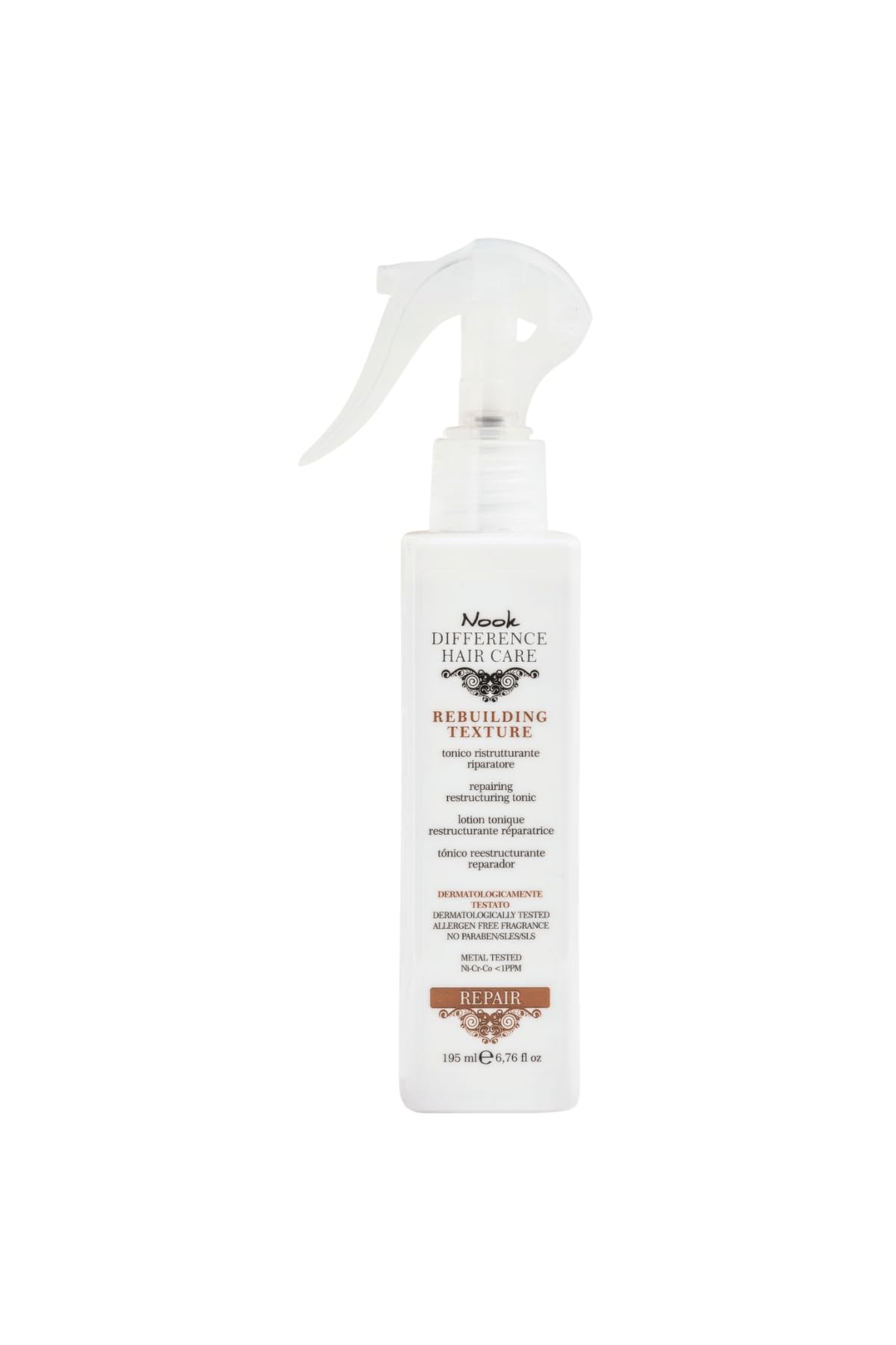 NOOK DIFFERENCE HAIR CARE TONICO RISTRUTTURANTE 195ML CAPELLI RIPARATORE PROFESSIONALE PARRUCCHIERI