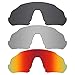 OYEX 3 Pcs Polarized Replacement Lenses for Oakley Flight Jacket Sunglass - Multi-color Combination 2