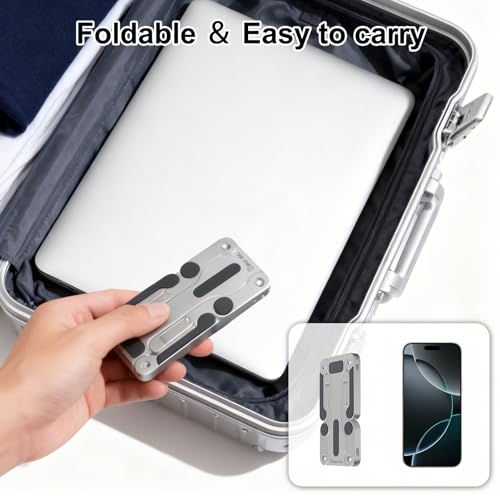 RUHEG Laptop Stand for Desk, Ergonomic Portable Laptop Stand, Riser Holder Notebook Stands, Foldable Aluminum Computer Stand with Air, Pro, More 10-16” Laptops, Tablets, Phone - image 5