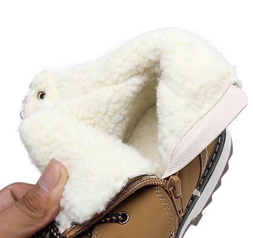 Apakowa Boys' Ankle Work Boots for Toddler to Big Kid - Autumn/Winter Comfort
