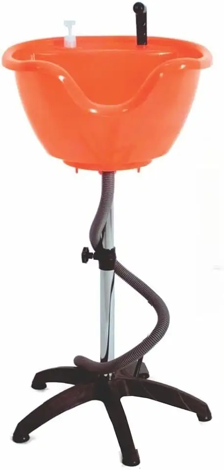 Lavatório de Cabelo Portátil com Ducha | Altura Ajustável até 91cm | Desmontável e Resistente | Ideal para Cabeleireiro Domiciliar, Idosos e Crianças