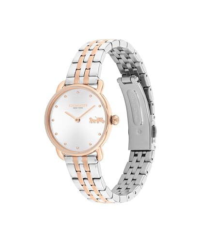 Coach Elliot Women's Watch - 2H Quartz Watch with Link Bracelet - Water Resistant 3 ATM/30 Meters - Premium Fashion - Classic Minimalist Design for Everyday Wear - 28mm (Small)2
