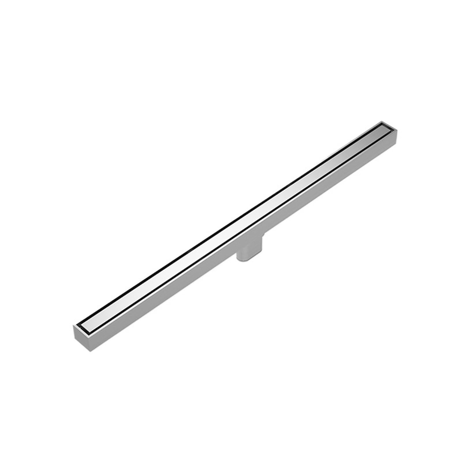 Gunmetal grey 304 Stainless Steel Floor Drain Stripe Lavalory Bathroom Shower Long Linear Drainage Floor Drains Cover(Brushed nickel,400mm)