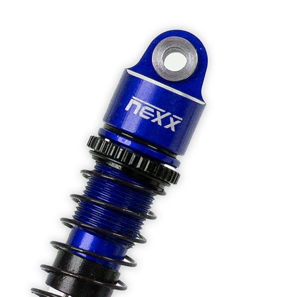 Nexx Racing Oil Shocks (4pcs) for 1/18 RC Crawler Ascent18 - Remote Control Car, RC Crawler Redcat 1/18 4WD Nexx Racing Upgrade Parts (HELIDIRECT) (Blue - 53mm)