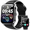 Smart Watch, 1.85″HD Smartwatches for Men Women, (Answer/Make Calls), Heart Rate/Sleep Monitor, SpO2, Fitness Tracker with 120+ Sport Modes, IP68 Waterproof Fitness Watch, Smartwatch for Android iOS