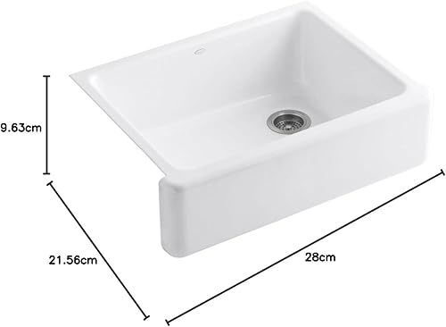 Vista 78 de Kohler Fregadero de la granja Kohler Whitehaven, Frente al delantal altos, K-6489-0, Blanco