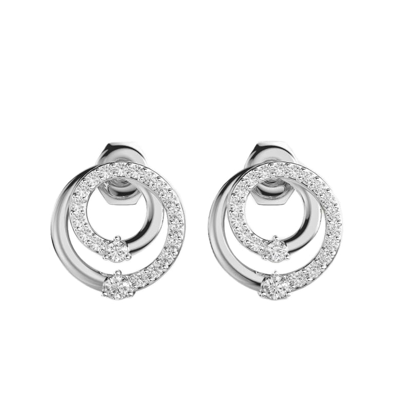 Boucles d'oreilles rondes en argent sterling pour illuminer vos tenues de soirée