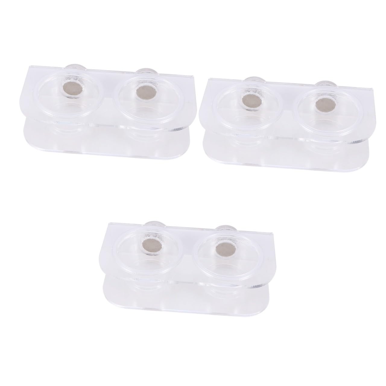 WOONEKY 3 Pezzi Ciotole per Rettili Acqua per Tartarughe Cibo per Rettili Acrilico Montaggio Magnetico Facile da Pulire