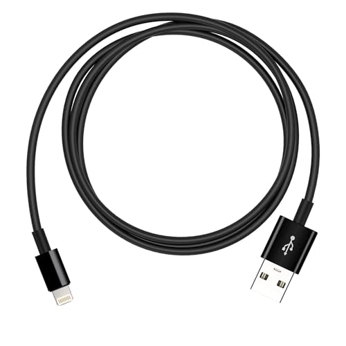 Image of KALIAT Certified USB-A to Lighttning Cable | 1.2M Apple Fast Charging Wire for iPhone 14 13 12 11 Pro Max, iPad | Original Chip | Durable Black Braided Charger Cable