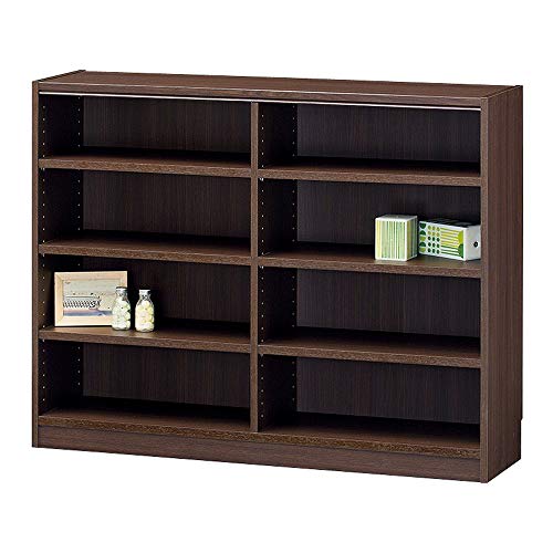 白井産業 フリー ラック シェルフ 本棚 ダークブラウン 幅117 高さ90 奥行29cm TNL-90117DK タナリオ