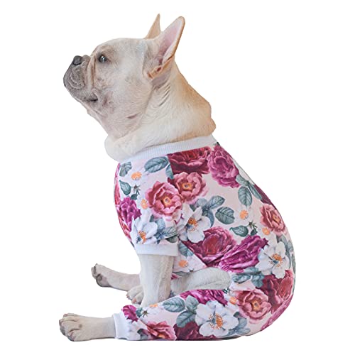 Image of CuteBone Dog Pajamas Flower Puppy Clothes Soft Pjs Birthday Outfit Girl P178M Medium