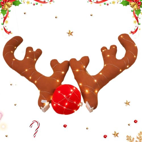 Decoración de para el Coche, decoración navideña de Reno, decoración para camión | para Disfraces de Navidad, Juego, vehículos utilitarios Deportivos, decoración