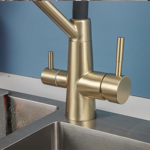 Robinet de cuisine filtrant mélangeur premium à finition brossée et double commande - 6