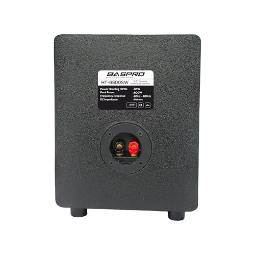 Image of BASPRO | Passive Home Subwoofer HT-6500SW 6.5-inch Sub-Woofer System with Sand Pant Finish Cabinate (Before Buying Kindly Read All Details Carefully)