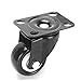 Accessbuy 2 Inch Heavy Duty Caster Wheel PU Rubber Swivel Caster with 360 Degree Top Plate & Bearing Pack of 4 (4 Pack Without Brake)